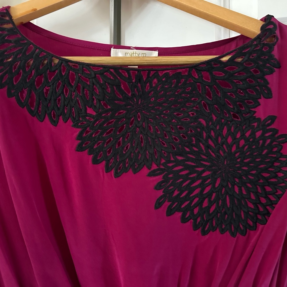 Silk dress with detail